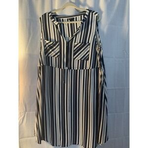 Torrid Black and White Striped Dress